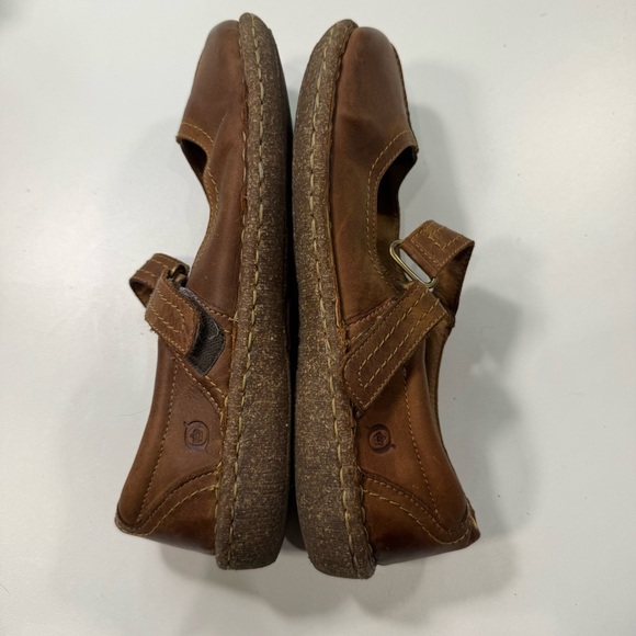 Born Mary Jane Brown Leather Velcro Strap Women’s Size 9.5 - Picture 7 of 11